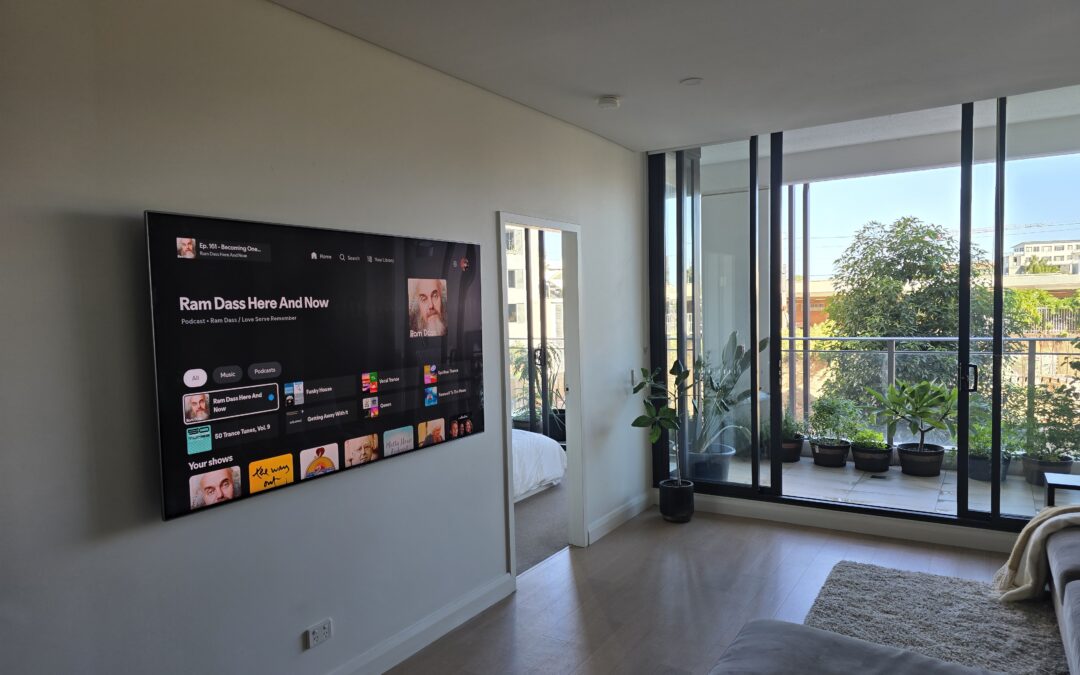 Samsung TV Wall Mounted in Apartment Living Room